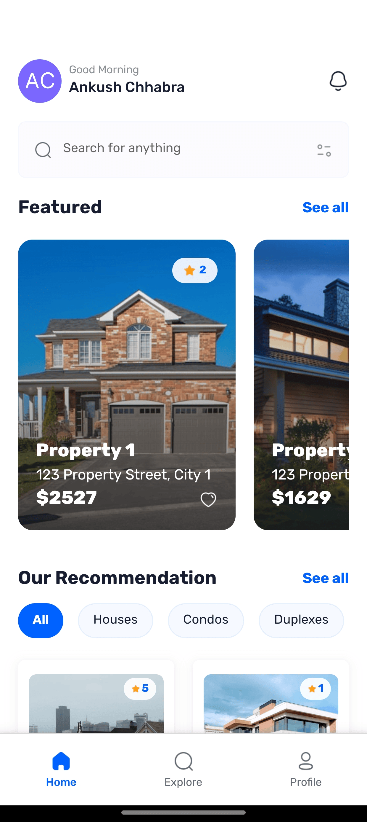 Aangan – Real Estate App